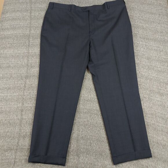 Jos. A. Bank Executive Suit Men's 50L 45W 46x31 Traditional Fit Navy Blue Wool - Picture 10 of 14